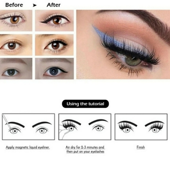 Magnetic Eyelashes 2 pair & Magnetic Eyeliner Set - Picture 7 of 7
